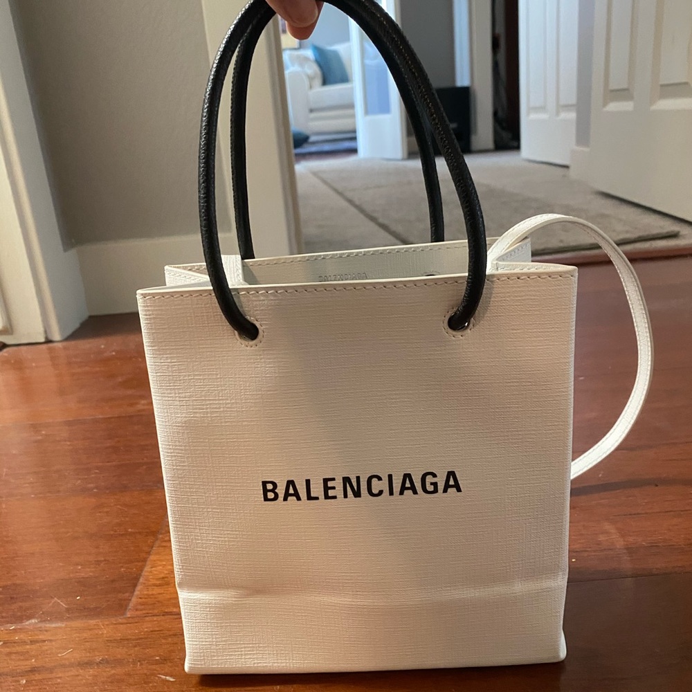 Balenciaga extra small AJ leather shopper tote